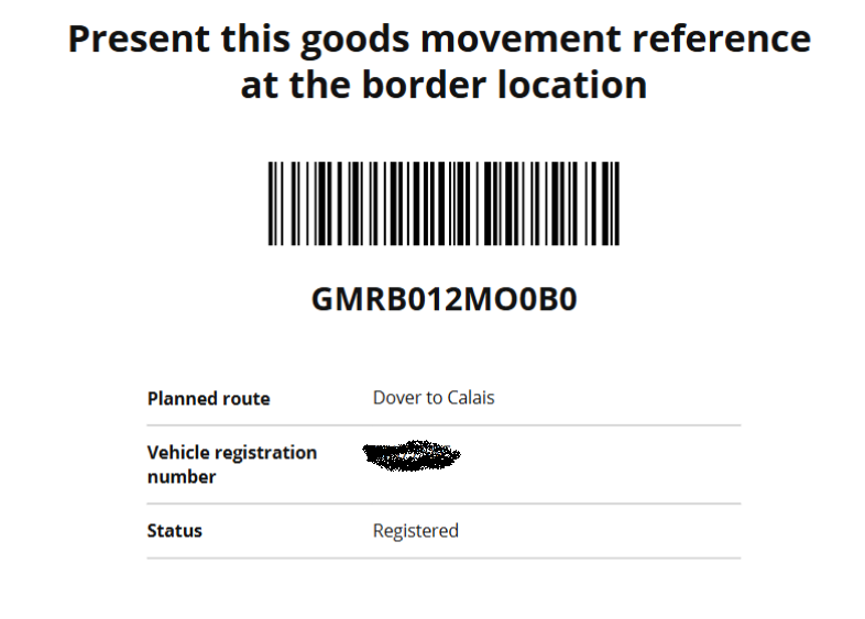 Numer GMR – przykładowy GMR z kodem kreskowym